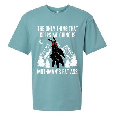 Mothman Fat Ass Vintage Cryptid Funny Mothman  Sueded Cloud Jersey T-Shirt
