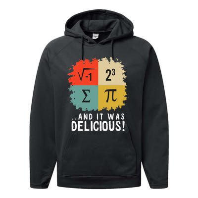 Math Funny Algebra Equation I Love Mathematics Performance Fleece Hoodie