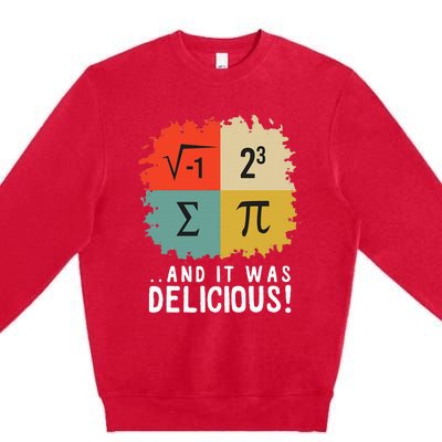 Math Funny Algebra Equation I Love Mathematics Premium Crewneck Sweatshirt