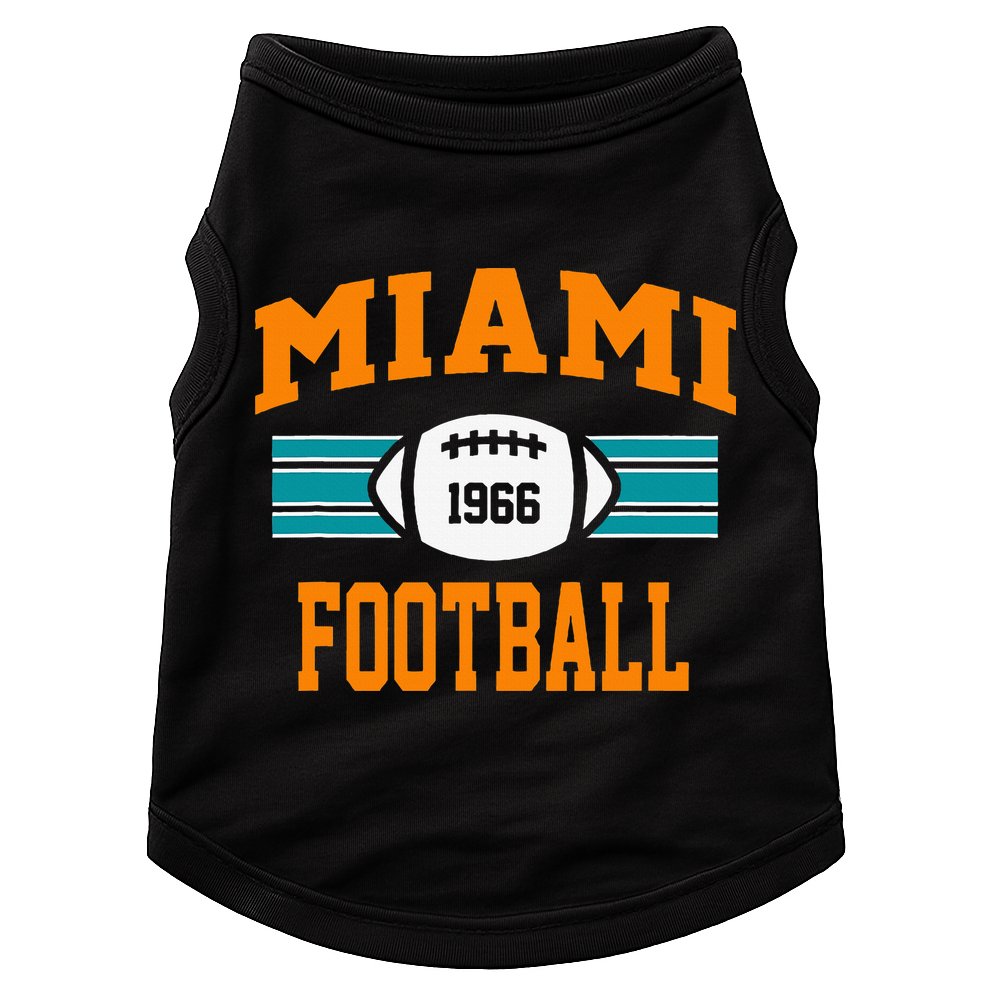 Miami Football Athletic Vintage Sports Team Fan Dark Doggie Tank