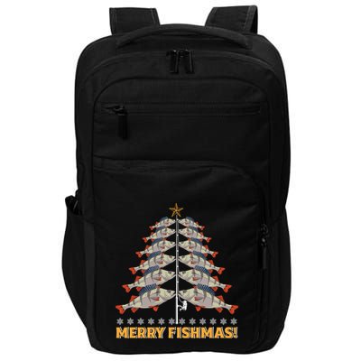 Merry Fishmas! Angler Fir Tree Christmas Outfit Fishing Funny Gift Impact Tech Backpack