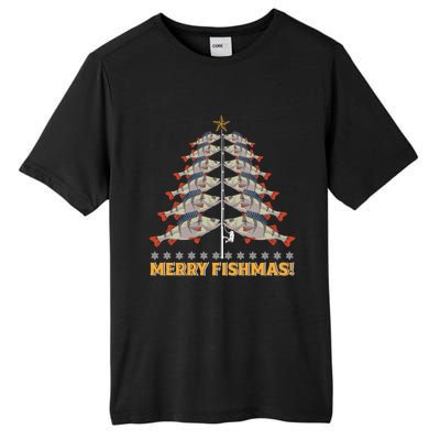 Merry Fishmas! Angler Fir Tree Christmas Outfit Fishing Funny Gift Tall Fusion ChromaSoft Performance T-Shirt