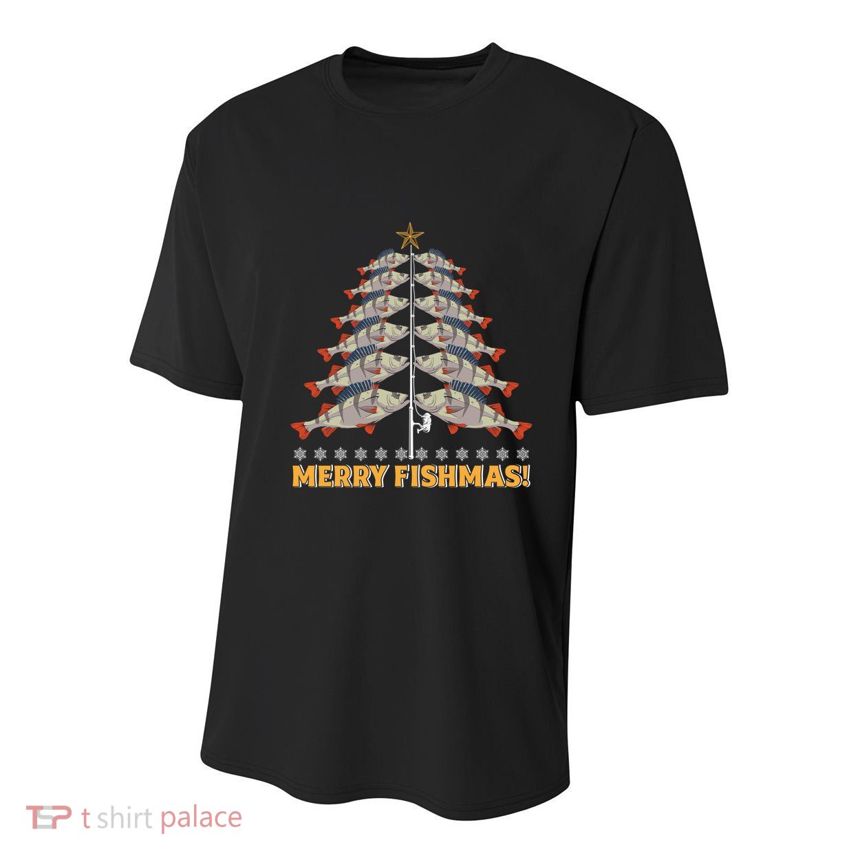 Merry Fishmas! Angler Fir Tree Christmas Outfit Fishing Funny Gift Youth Performance Sprint T-Shirt