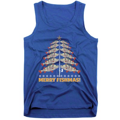 Merry Fishmas! Angler Fir Tree Christmas Outfit Fishing Funny Gift Tank Top