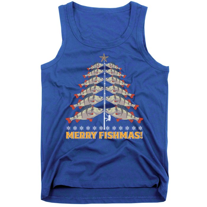 Merry Fishmas! Angler Fir Tree Christmas Outfit Fishing Funny Gift Tank Top