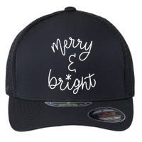 Mel F. Arts Merry And Bright Holiday Christmas Cheer Flexfit Unipanel Trucker Cap