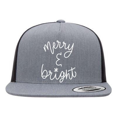 Mel F. Arts Merry And Bright Holiday Christmas Cheer Flat Bill Trucker Hat