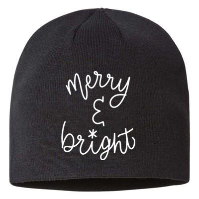 Mel F. Arts Merry And Bright Holiday Christmas Cheer Sustainable Beanie