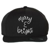 Mel F. Arts Merry And Bright Holiday Christmas Cheer Wool Snapback Cap