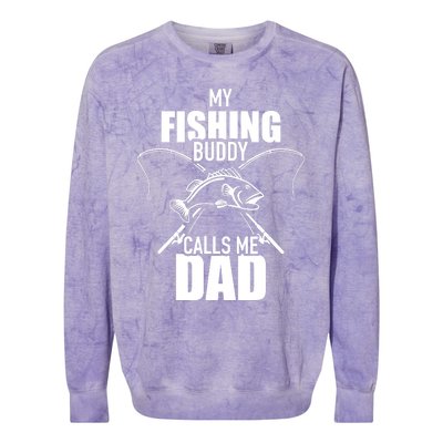 My fishing buddy calls me dad Colorblast Crewneck Sweatshirt