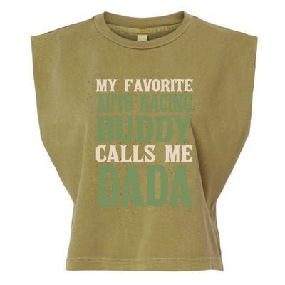 My Favorite Buddy Car Racing Dada Auto Racing Dad Hobby Gift Garment-Dyed Women's Muscle Tee