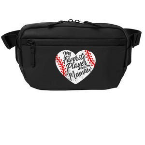 My Favorite Baseball Player Calls Me Mamaw Heart Family Crossbody Pack