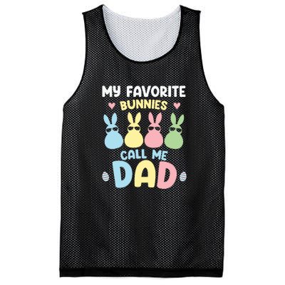 My Favorite Bunnies Call Me Daddy Easter Peeps Father's Day Easter Day Mesh Reversible Basketball Jersey Tank