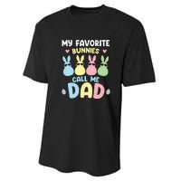 My Favorite Bunnies Call Me Daddy Easter Peeps Father's Day Easter Day Performance Sprint T-Shirt