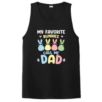 My Favorite Bunnies Call Me Daddy Easter Peeps Father's Day Easter Day PosiCharge Competitor Tank