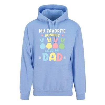 My Favorite Bunnies Call Me Daddy Easter Peeps Father's Day Easter Day Unisex Surf Hoodie