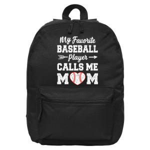 My Favorite Baseball Player Calls Me Mom Mothers Day 16 in Basic Backpack