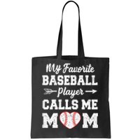 My Favorite Baseball Player Calls Me Mom Mothers Day Tote Bag