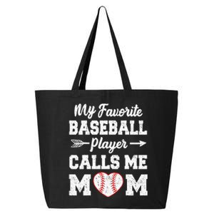 My Favorite Baseball Player Calls Me Mom Mothers Day 25L Jumbo Tote