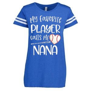 My Favorite Baseball Player Calls Me Nana Heart Ball Enza Ladies Jersey Football T-Shirt