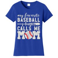 My Favorite Baseball Player Calls Me Mom Cheer Mother Gift Women's T-Shirt