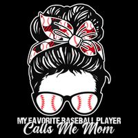 My Favorite Baseball Player Calls Me Mom Messy Bun Mothers Wool Snapback Cap