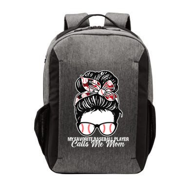 My Favorite Baseball Player Calls Me Mom Messy Bun Mothers Vector Backpack