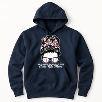 My Favorite Baseball Player Calls Me Mom Messy Bun Mothers Hoodie