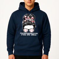 My Favorite Baseball Player Calls Me Mom Messy Bun Mothers Hoodie