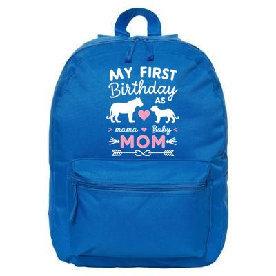 My First Birthday As Mom Lioness And Cub Love Gift 16 in Basic Backpack