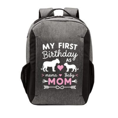 My First Birthday As Mom Lioness And Cub Love Gift Vector Backpack