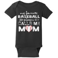 My Favorite Baseball Player Calls Me Mom, Mother's Day Baby Bodysuit