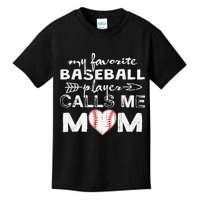 My Favorite Baseball Player Calls Me Mom, Mother's Day Kids T-Shirt