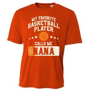 My Favorite Basketball Player Calls Me Nana Grandma Gift Cooling Performance Crew T-Shirt