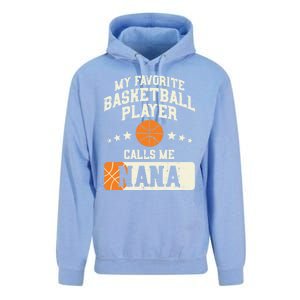 My Favorite Basketball Player Calls Me Nana Grandma Gift Unisex Surf Hoodie