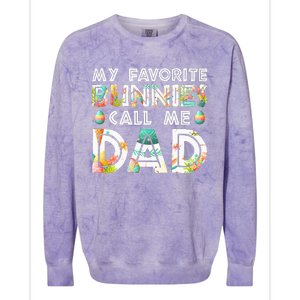 My Favorite Bunnies Call Me Dad Cute Family Colorblast Crewneck Sweatshirt