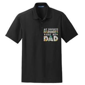 My Favorite Bunnies Call Me Dad Cute Family Dry Zone Grid Polo