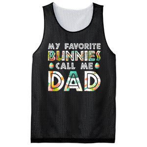 My Favorite Bunnies Call Me Dad Cute Family Mesh Reversible Basketball Jersey Tank