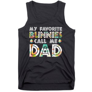 My Favorite Bunnies Call Me Dad Cute Family Tank Top