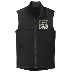 My Favorite Bunnies Call Me Dad Cute Family Collective Smooth Fleece Vest