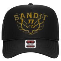 Men Funny Bandit 1977 Family Distressed High Crown Mesh Back Trucker Hat