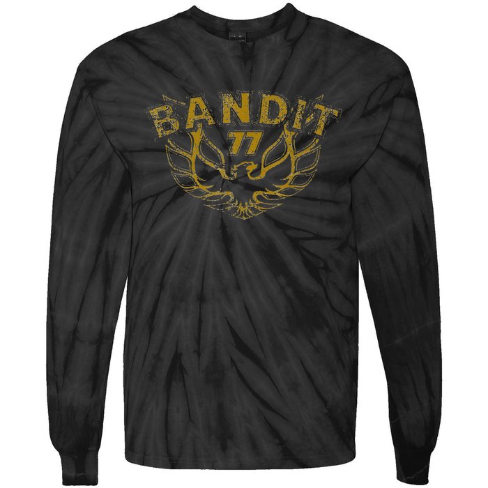 Men Funny Bandit 1977 Family Distressed Tie-Dye Long Sleeve Shirt