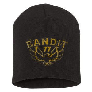 Men Funny Bandit 1977 Family Distressed Short Acrylic Beanie