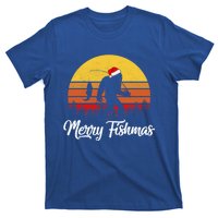 Merry Fishmas Bigfoot Fish Fishing Fisher Christmas Xmas Gift T-Shirt