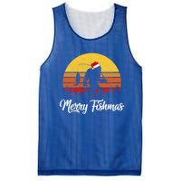 Merry Fishmas Bigfoot Fish Fishing Fisher Christmas Xmas Gift Mesh Reversible Basketball Jersey Tank