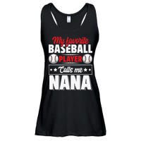My Favorite Baseball Player Calls Me Nana Mother's Day Ladies Essential Flowy Tank