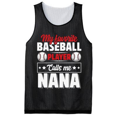 My Favorite Baseball Player Calls Me Nana Mother's Day Mesh Reversible Basketball Jersey Tank