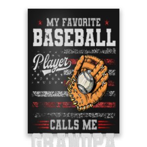 My Favorite Baseball Player Calls Me Grandpa Father’S Day Poster