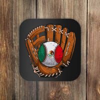 Mexico Flag Baseball Ball Softball Mexican Sport Player Coaster