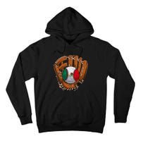 Mexico Flag Baseball Ball Softball Mexican Sport Player Tall Hoodie